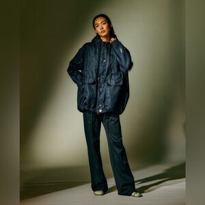 Tibi Navy Eco Nylon Anorak in XS